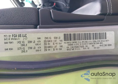 2017 Jeep Grand Cherokee Limited 4X4 из США, поврежденный, VIN 1C4RJFBG9HC776459